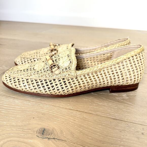 Sam Edelman Women's Lowell Loafer Woven Raffia Slip On Shoe Size 7.5 - Picture 2 of 9